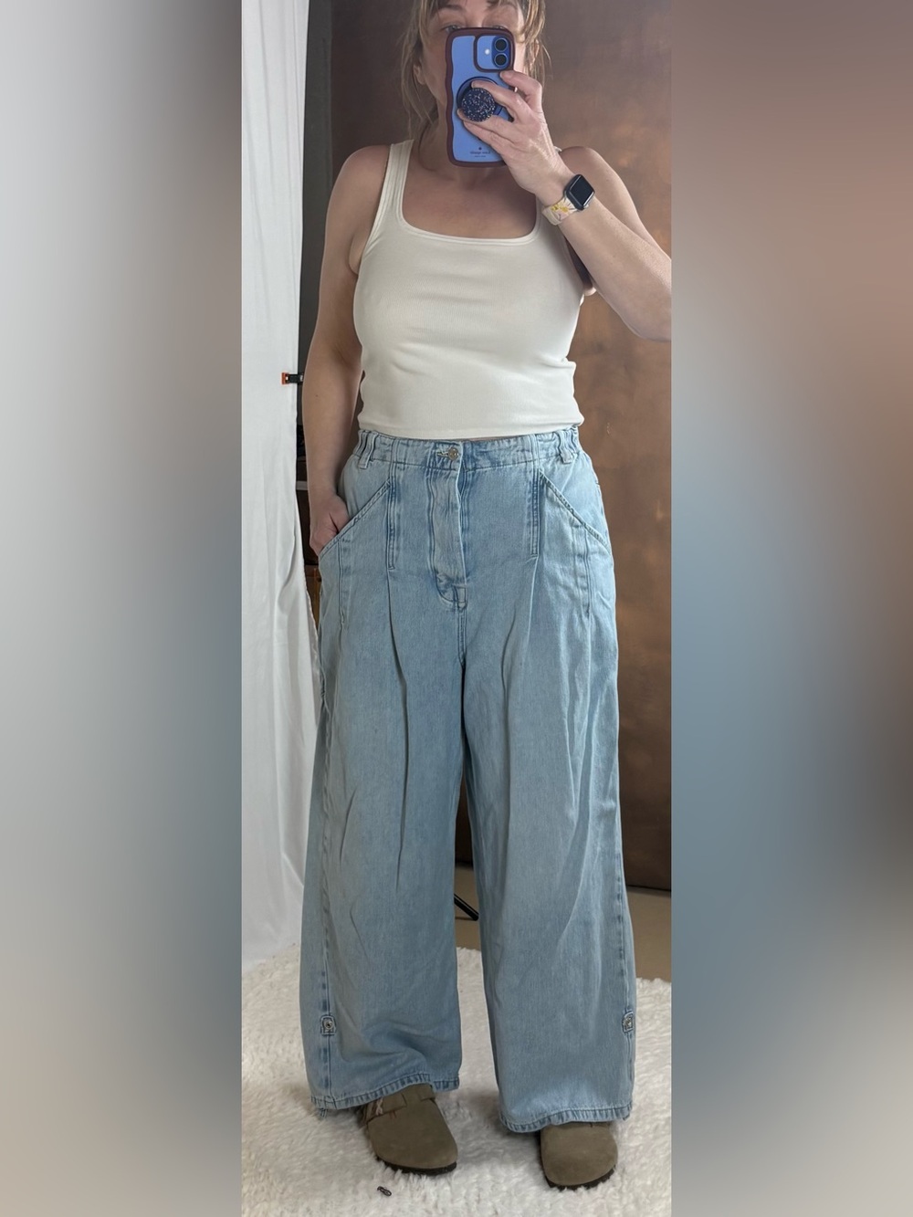 We The Free Light Blue Wide-Leg Jeans